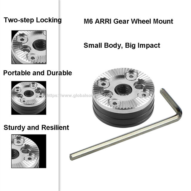 Adaptador de Montaje de Roseta ARRI CNC de Alta Precisión M6 a 1/4 de Pulgada - Cámara DSLR/SLR Universal, Monitor, Jaula y Soporte de Rig