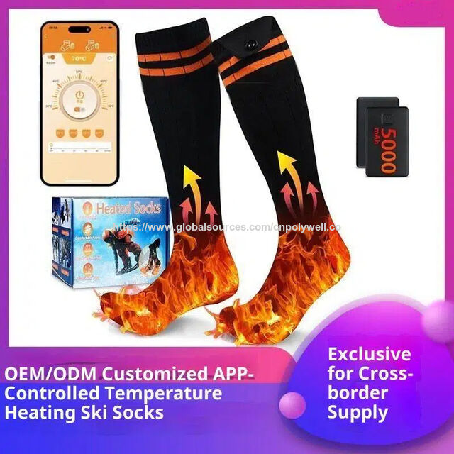 App-controlled Heated Ski Socks Usb Rechargeable Foot Warmers ...