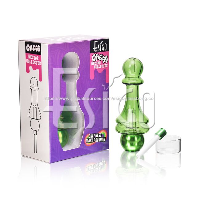 Esigo Glass Nouveaux Designs Créatifs Amovible 510 Filetage Nectar Collector Dabbing Tool Pipe à Eau en Verre Accessoires en Verre