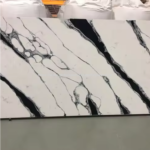Losas de cuarzo blanco beige de buena calidad a precio de fábrica de piedra artificial