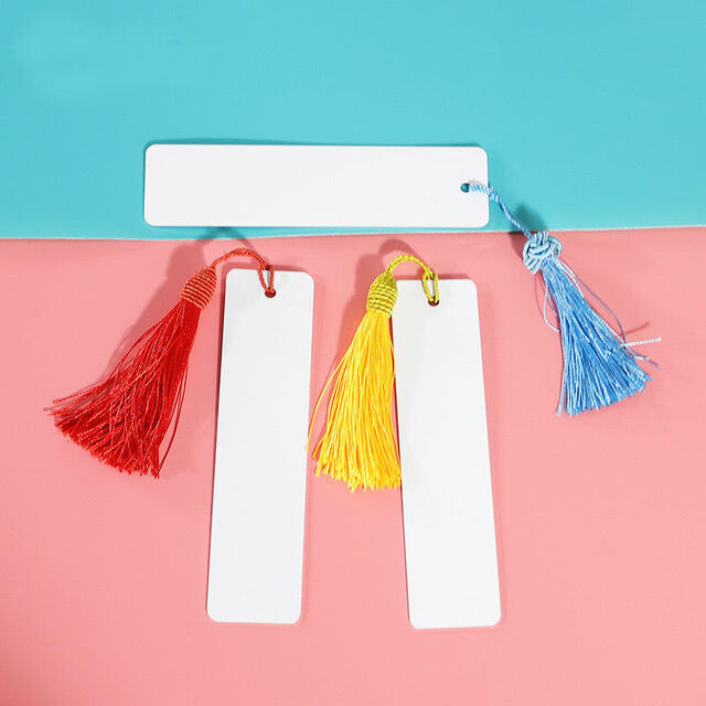 Marcadores de Libros de Metal de Aluminio en Blanco Personalizados con Borla para Regalo de Recuerdo Moderno, Marcapáginas Floral de Esmalte Moderno para Amantes de los Libros for sale at factory direct price