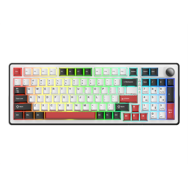 Real Gasket Mechanical Keyboard Triple-mode Wireless 95% RGB With a metal knob for sale at factory direct price