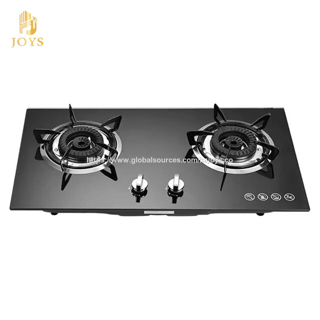 بيع المصنع موقد غاز ذكي للطبخ في المطبخ موقد زجاج مقسّى 2 شعلة موقد غاز for sale at factory direct price