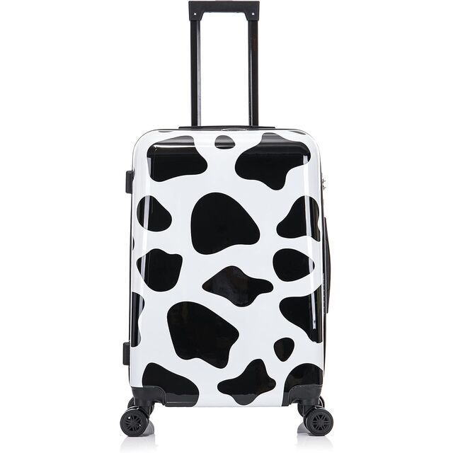 Valise à Motif Vache avec Roues Pivotantes | Valise Rigide Légère et Durable | Sac de Voyage avec Poignée et Chariot | 24 Pouces for sale at factory direct price