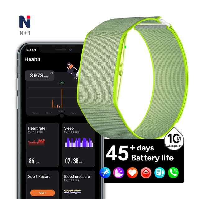 Spot goods Low Power Consumption NSQ12 light health fitness Smart bracelet 1ATM waterproof AI health report for realme for sale at factory direct price