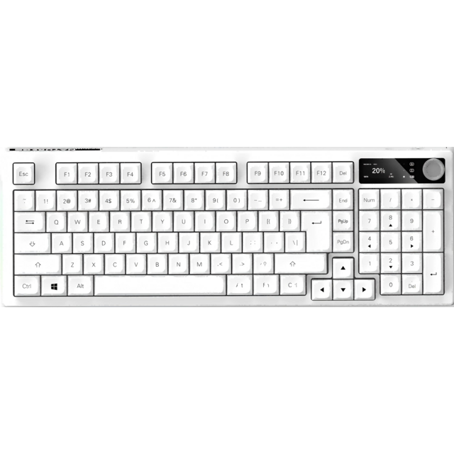 Clavier Gaming RGB Blanc 98 Touches avec Câble Type-C Amovible & Rétroéclairage Double Face for sale at factory direct price