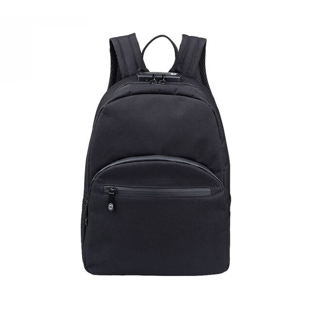 Bolsa de mão eletrônica pequena e inteligente com zíper inteligente, antifurto de metal, USB, mochila escolar antifurto para mulheres