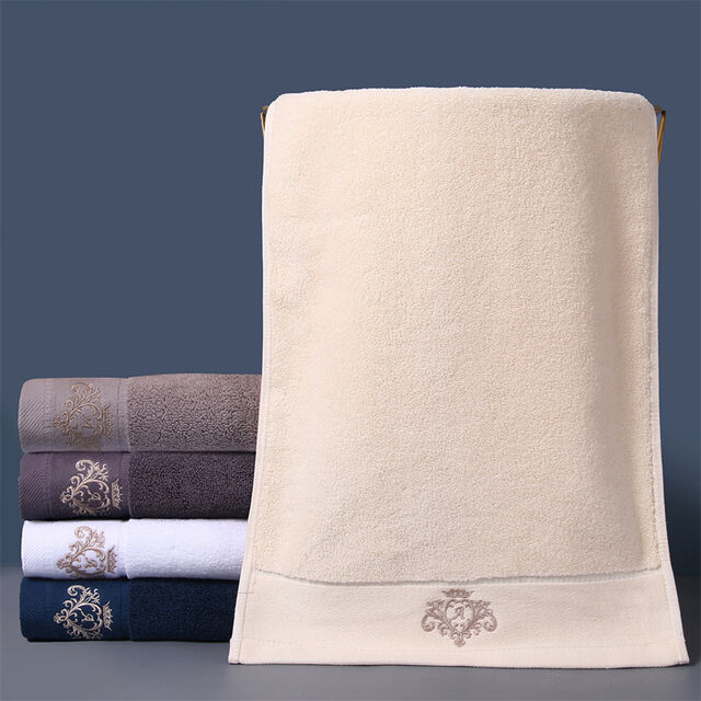 Toallas de algodón suave y absorbente para hoteles de lujo, 100% algodón, 600 g/m², juego de toallas de mano, cara y baño con bordado personalizado for sale at factory direct price