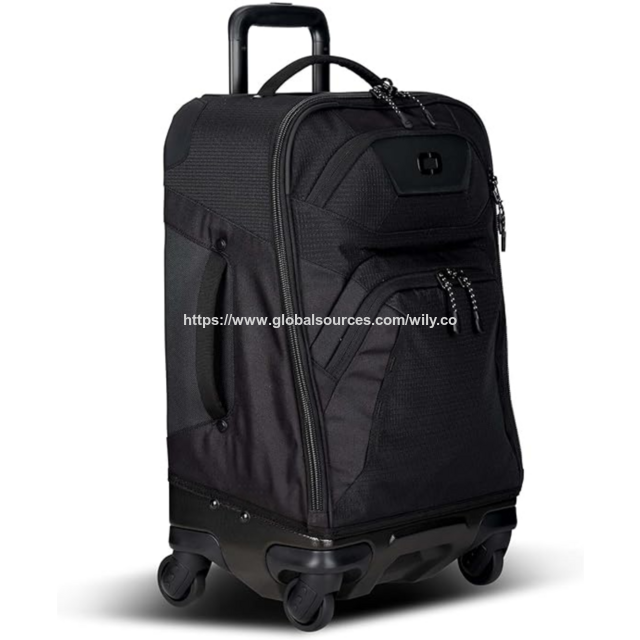 Rolling Duffle Bag with Wheels 22" 4 Wheel Spinner Carry-On Luggage Molded Poly Carbonate Base,Front Load & Multi-Pockets for sale at factory direct price