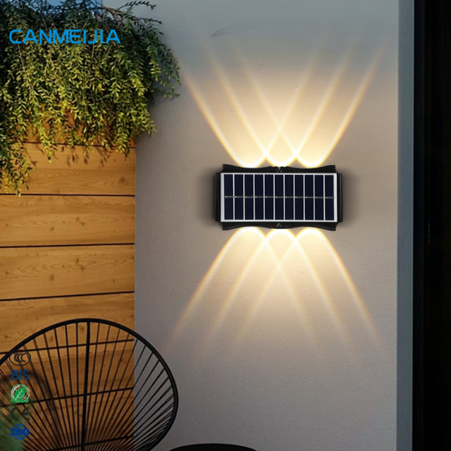 Moderne Solar Garten Treppe Kunststoff Wasserdichte Wandlampe Outdoor Sonnenlicht Solar Wandlampen / Solar Teleskop Wandlampe for sale at factory direct price