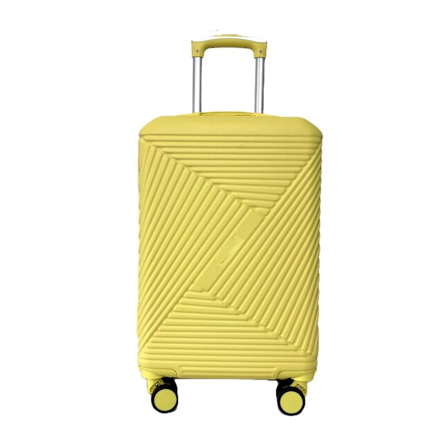 Mala de Viagem Rígida Geométrica Brilhante em PP, Leve e Resistente a Impactos com Rodas Giratórias para Viagens de Lazer e Fim de Semana for sale at factory direct price