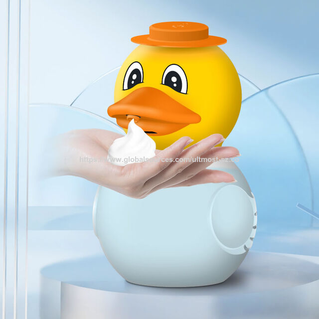Conjuntos de presente para bebê de fábrica com 38 anos, dispensador de sabonete higienizador de pato de desenho animado para bebês e crianças, presente de brinquedo inovador, dispensador fofo