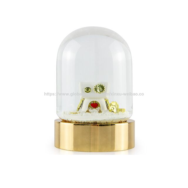Globo de Nieve Personalizable con Robot y Engranajes, Base Dorada, Decoración Estilo Tecnológico, Artesanía en Resina, Acepta Diseño Personalizado de Escena Mecánica y Logotipo for sale at factory direct price