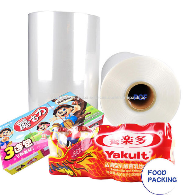 فيلم انكماش POF مطوي مركزيًا 10 ميكرون 12 ميكرون 15 ميكرون للتعبئة والتغليف for sale at factory direct price