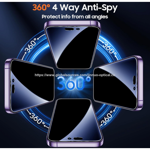 Protector de Pantalla de Privacidad para iPhone 15/16: Vidrio Templado 9H, Antireflejos, Cobertura Total