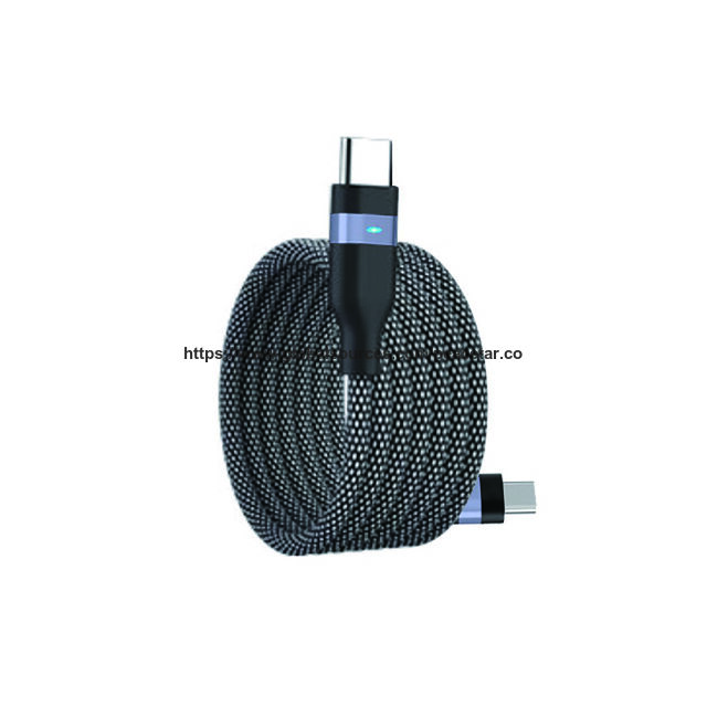 Cabo de Carregamento Rápido Magnético Tipo-C para Tipo-C de 65W. Comprimento de 100 cm. for sale at factory direct price