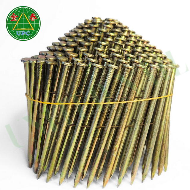Clavos en Rollo de 2-1/2" x 0.131 de la Mejor Calidad, 4500 unidades, con Vástago Liso/Torsional, Cabeza Redonda y Cuadriculada para Fabricación de Palets