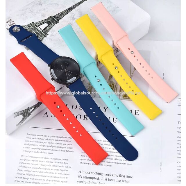 Correa de reloj de 18 mm y 22 mm con liberación rápida, pulsera de repuesto, correa deportiva de silicona suave adecuada para hombres y mujeres for sale at factory direct price
