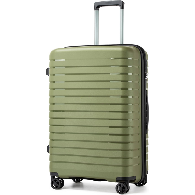 Valise Extensible de 24 Pouces avec Roues Pivotantes, Bagage Rigide Durable à Enregistrer avec Porte-Gobelet Caché, Léger et Résistant for sale at factory direct price