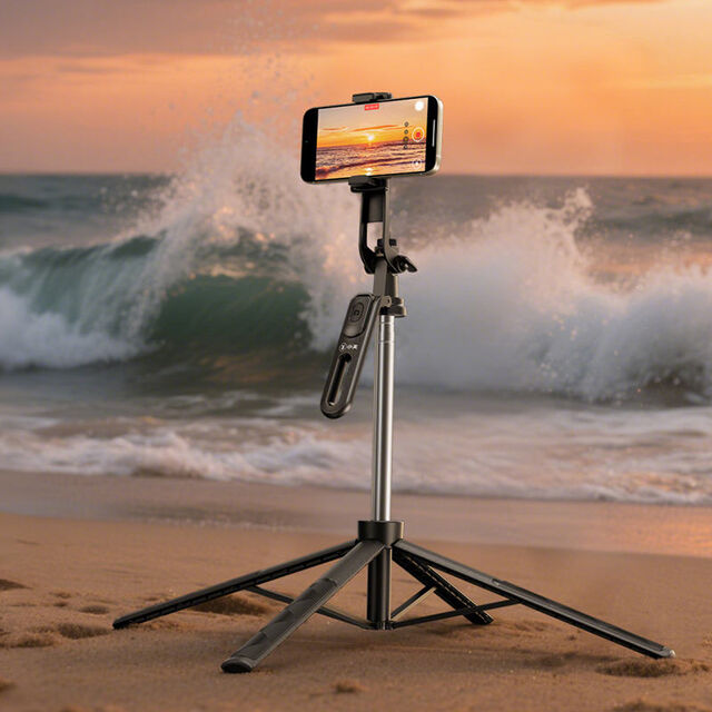 Jopree Y26 32cm Faltbarer Fotografie-Stick, 1.8m Edelstahl-Stativ mit 990° Neigung & 360° Panorama für Outdoor-Fotografie - Perfekt für Profi-Fotografen