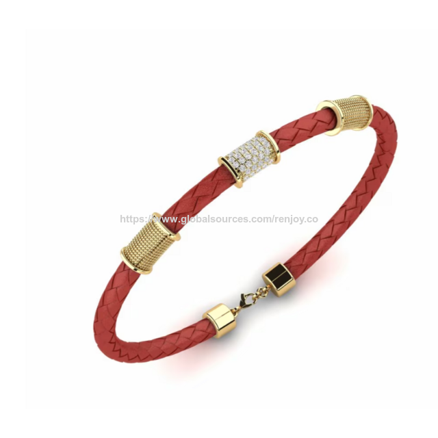 سوار جلد أنيق للرجال مع حزام قابل للتعديل للاستخدام اليومي بالجملة for sale at factory direct price