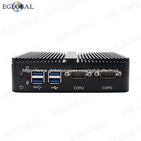 EGLOBAL Mini PC sem Ventoinha Mais Vendido In-tel J5005 Dual Lan 2*Com DDR4 VGA HD 2*USB Win10 Linux IOT Computador Industrial para Quiosque