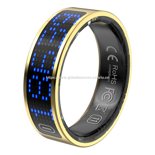 Nouvelle Bague Connectée K80 en Acier Inoxydable avec Moniteur de Fréquence Cardiaque, Suivi Fitness et Sommeil, Télécommande, Réveil, Étanche pour Android et iOS