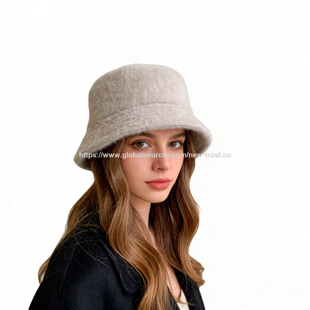 Sombrero de pescador de piel sintética al por mayor para mujeres y hombres - Gorro de invierno cálido y esponjoso, sombrero unisex de felpa suave y moderno para clima frío
