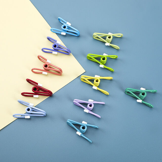 Bestseller 10-teilige multifunktionale Cap-Top-Clips, farbige Wäscheklammern zum Aufhängen von Kleidung und Socken for sale at factory direct price