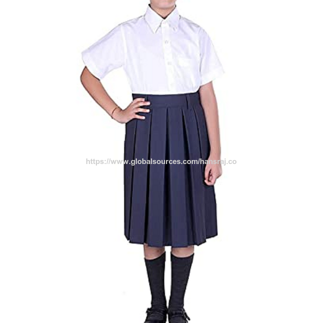 Falda de uniforme escolar para niñas con tela de la mejor calidad, logotipo, talla, estampado y estilo personalizados