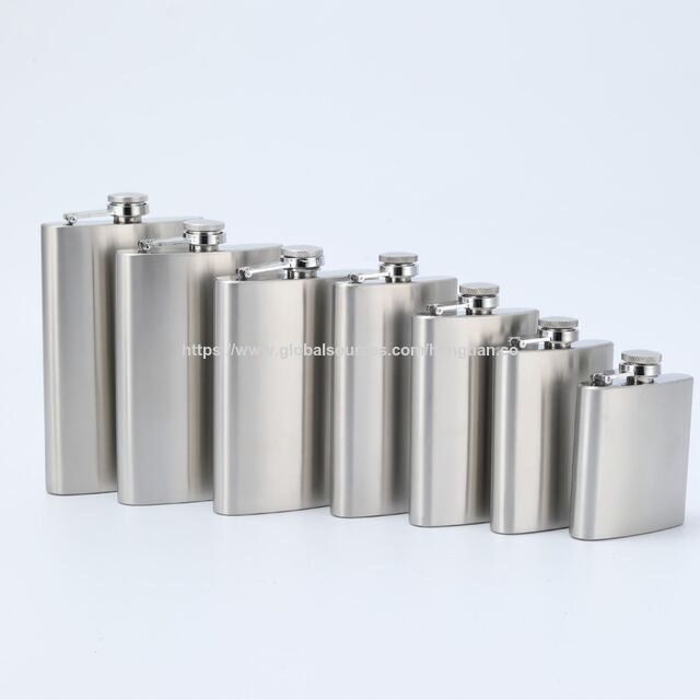 Garrafa de bolso em aço inoxidável para camping ao ar livre, cantil portátil para vinho branco