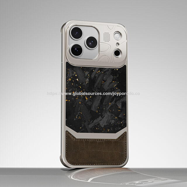 JOYPORODO V-A03 Luxuriöse Handyhülle aus Metall mit Krokodilleder-Optik und Aromatherapie-Funktion für iPhone 13 14 15 16 17 Pro Max - Magnetische Handyhülle