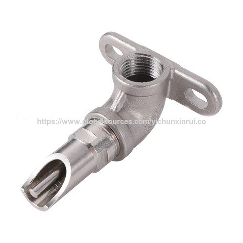 Bebedero de Latón con Tetina para Cerdos de 1/2" 3/8" - Conector de 3/4" para Sistemas de Agua para Cerdos de Granja con Válvula de Retención
