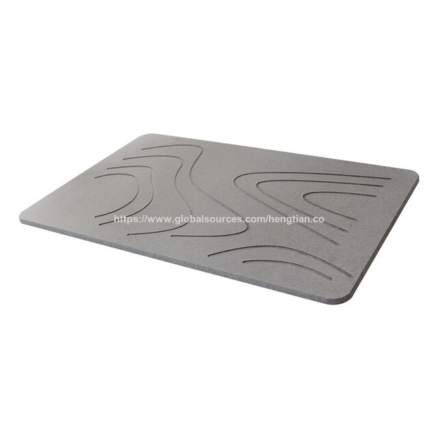 Tapis de bain antidérapants à séchage rapide, tapis de bain absorbant l'eau, tapis antidérapant de salle de bain avec texture de boue de diatomées for sale at factory direct price