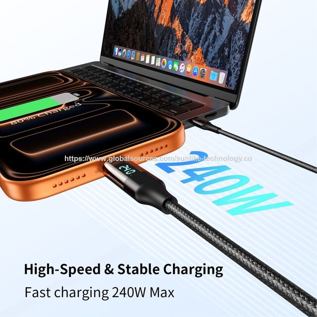 Sunlike VoltAmp Power Display Cable, Dynamic LED Digital Display shows charging status clearly, Stable Fast Charging for sale at factory direct price
