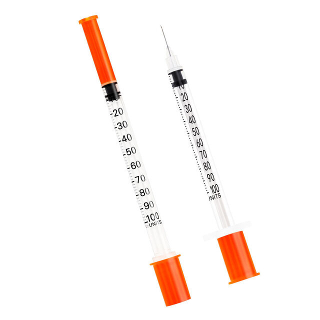 Jeringa de insulina veterinaria estéril de 1 ml, 30G, 8 mm