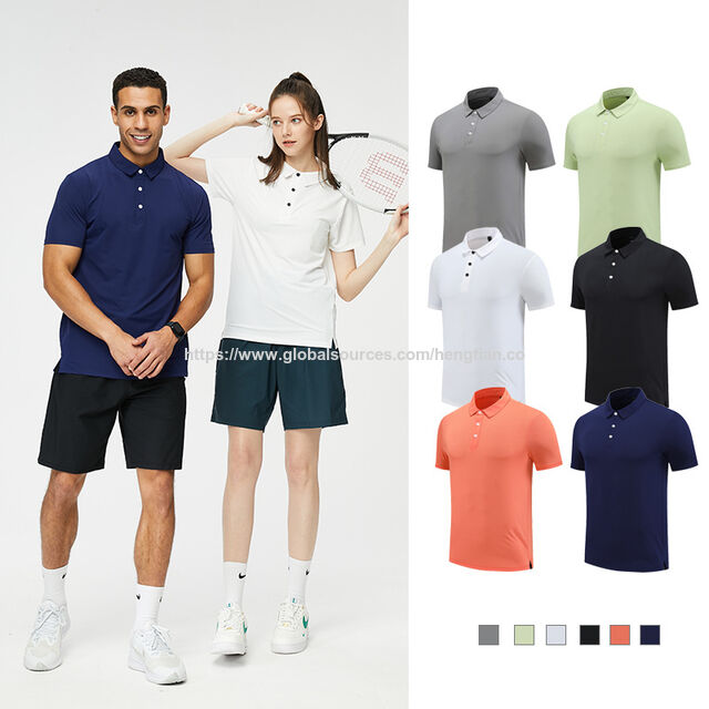 Golfbekleidung Herren Kurzarm Golf Poloshirt leichtes, einfarbiges Piqué-Strickpolo