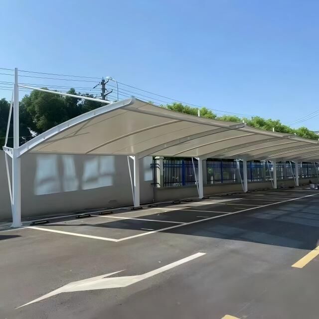 Estrutura de Membrana para Estacionamento Exterior, Área Residencial, Barra de Tração Oblíqua, Pilha de Carregamento, Cobertura de Sombra de Filme Tensionado, Esportes