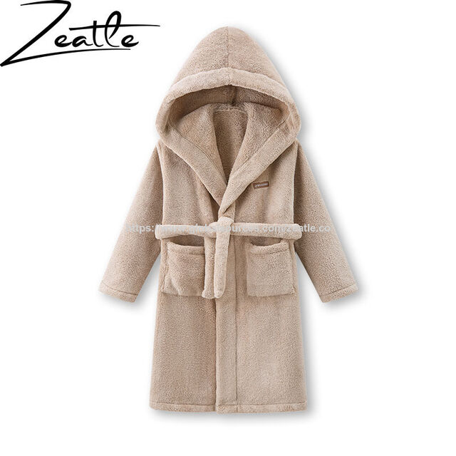OEM Fleece Robe für Kleinkinder, Jungen und Mädchen, weicher Bademantel mit Kapuze, Schlafanzug, Nachtwäsche, 2-16 Jahre