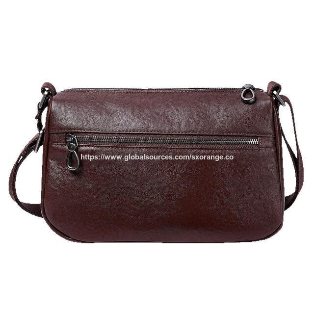 Wholesale Veg-tanned Crossbody Bags,Sling Bag shoulder bag Backpack crazy horse Messenger bag leather tote bags for men daily use for sale at factory direct price