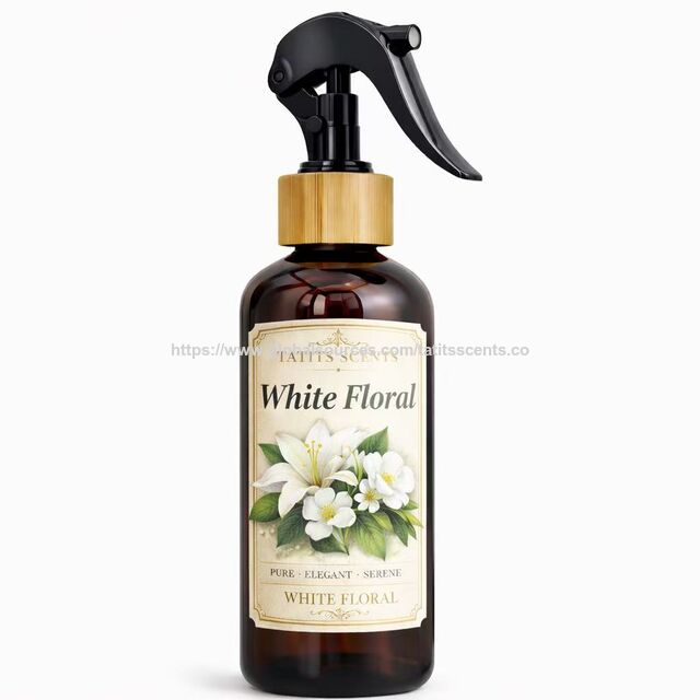 White Floral Bamboo Collar Home Spray Elegant Soft Floral Room & Air ...