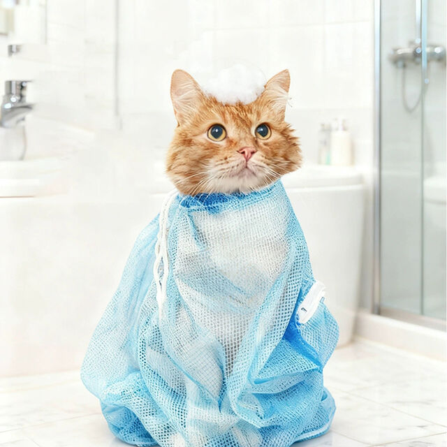 Multifunktionale, verstellbare, atmungsaktive Anti-Biss- und Anti-Kratz-Festhalte-Tasche für Katzen zum Waschen, Duschen und Baden for sale at factory direct price