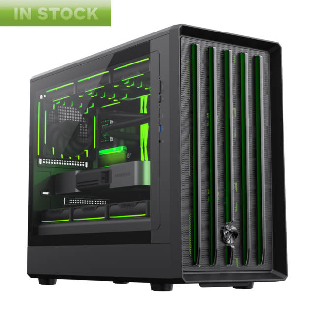 Gamemax Claw 360 MATX Caja Gaming con Diseño Anti-insectos Soporta GPUs de 420 mm, Refrigeración Líquida de 360 mm