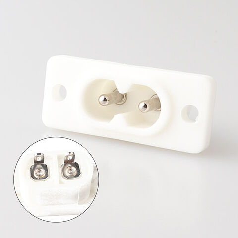 Großhandel 2,5A 250V IEC 60320 C8 mit PCB-PIN-Anschlüssen AC-Netzteilbuchse Weißer Geräteeinlass für Home Office Musikkamera LZ-8-7S1 for sale at factory direct price