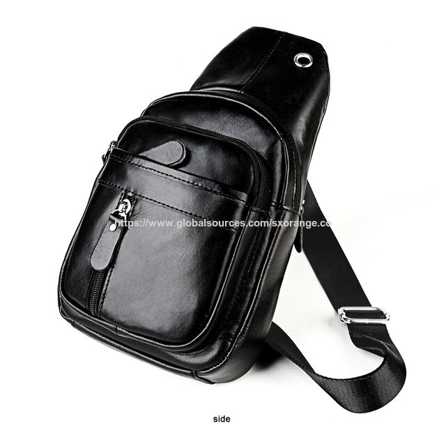 OEM Men's Veg-tanned Crossbody Bags,Sling Bag shoulder bag Backpack crazy horse Chest Messenger bag leather tote bag for daily use for sale at factory direct price