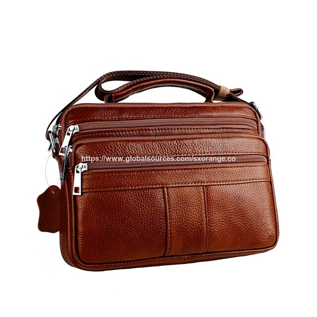 OEM Men's Veg-tanned Crossbody Bags,Sling Bag shoulder bag Cabin bag first layer leather Messenger bag tote bag for daily use for sale at factory direct price