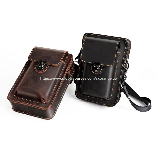 Wholesale pebble grain Crossbody Bags,Sling Bag shoulder bag Fanny pack top grain leather Messenger bag tote bag for daily use men for sale at factory direct price