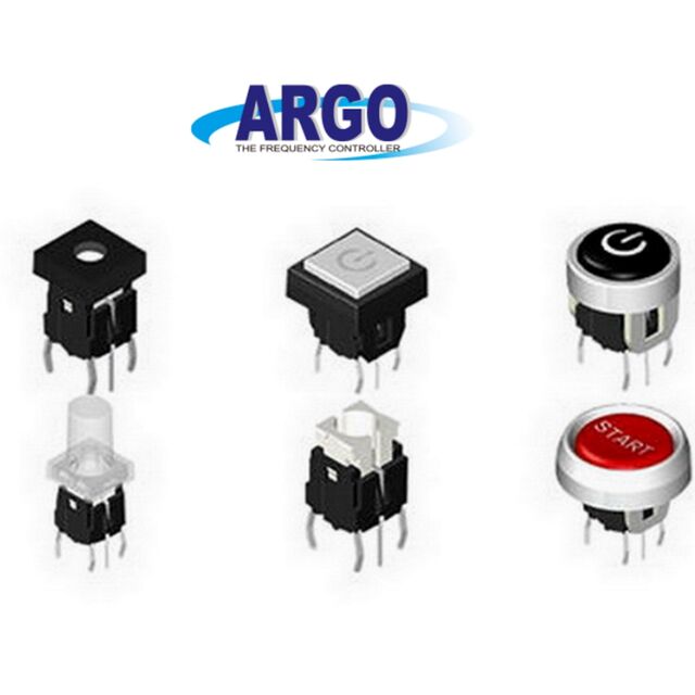 LED-Tastschalter, Kontaktbelastbarkeit 50mA, 12V DC, Durchschlagfestigkeit 250V AC/1 Minute, Hub 0,25mm, Lebensdauer 300.000 Zyklen