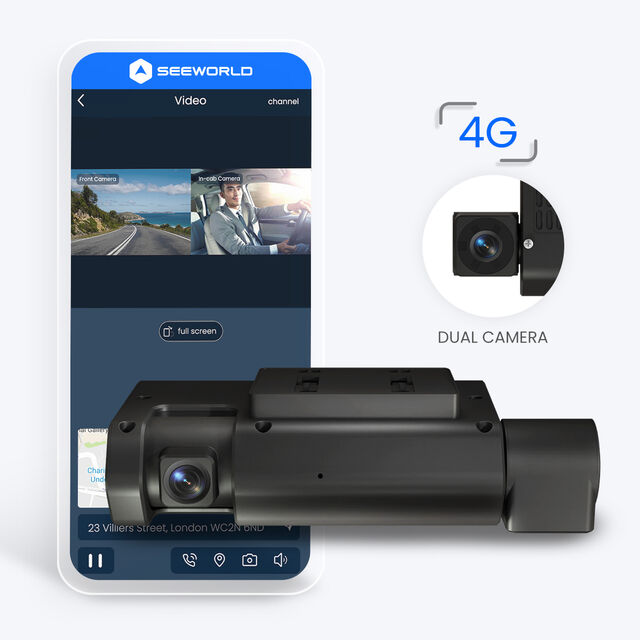 SEEWORLD كاميرا لوحة القيادة مزدوجة 1080P GPS مع مستشعر ADAS و DMS لمراقبة السيارات والشاحنات والحافلات