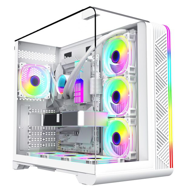 Oem/odm Panoramic Tempered Glass 360mm Water Cooled Gamer Cabinet ...